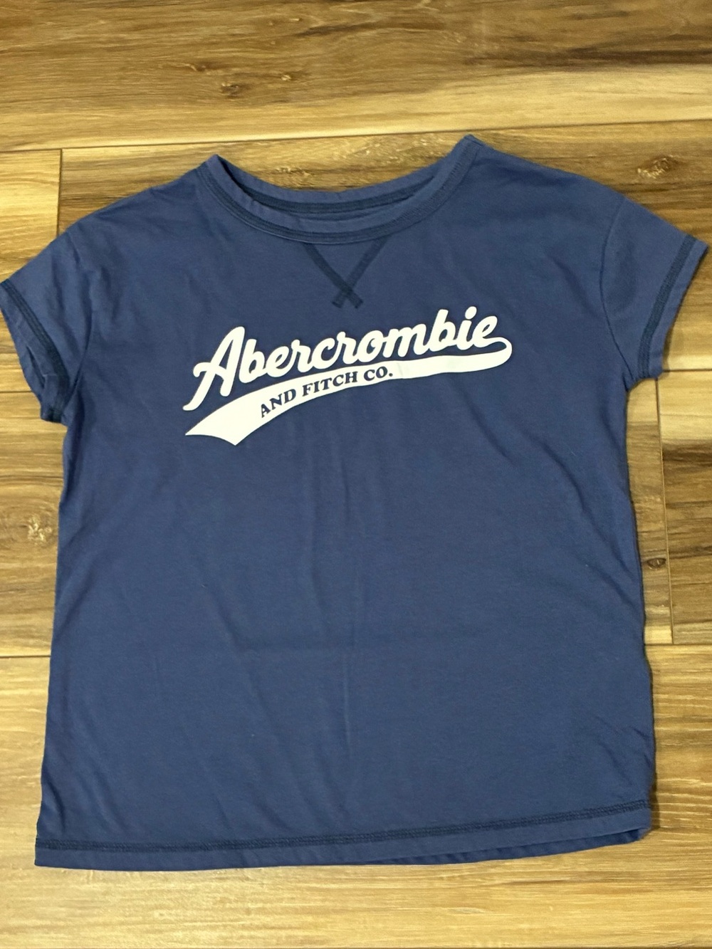 Abercrombie Kids Navy Blue Logo T-shirt Girls Size 9/10